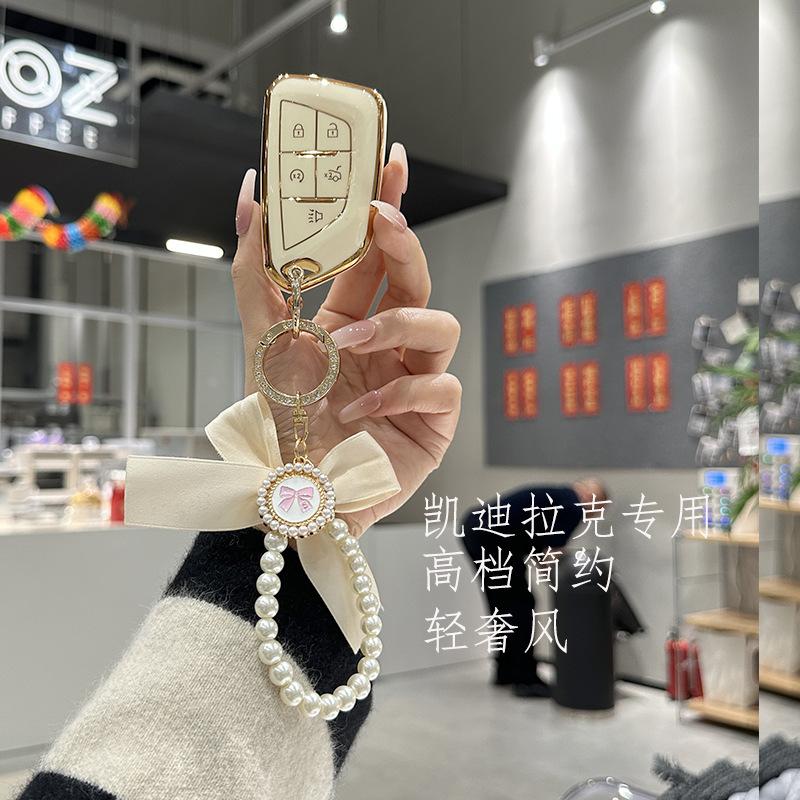 

Tpu Car Key Case Remote Cover Shell Holder Female Bag For Cadillac New Ct4 Ct5 Ct6 Xt4 Xt5 Xt6 Ats Esv Srx Sts Xts Cts Dts