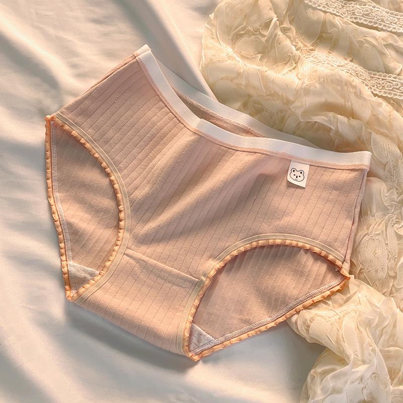 Female Summer Sweet Cotton Comfortable Breathable Waist Triangle Briefs