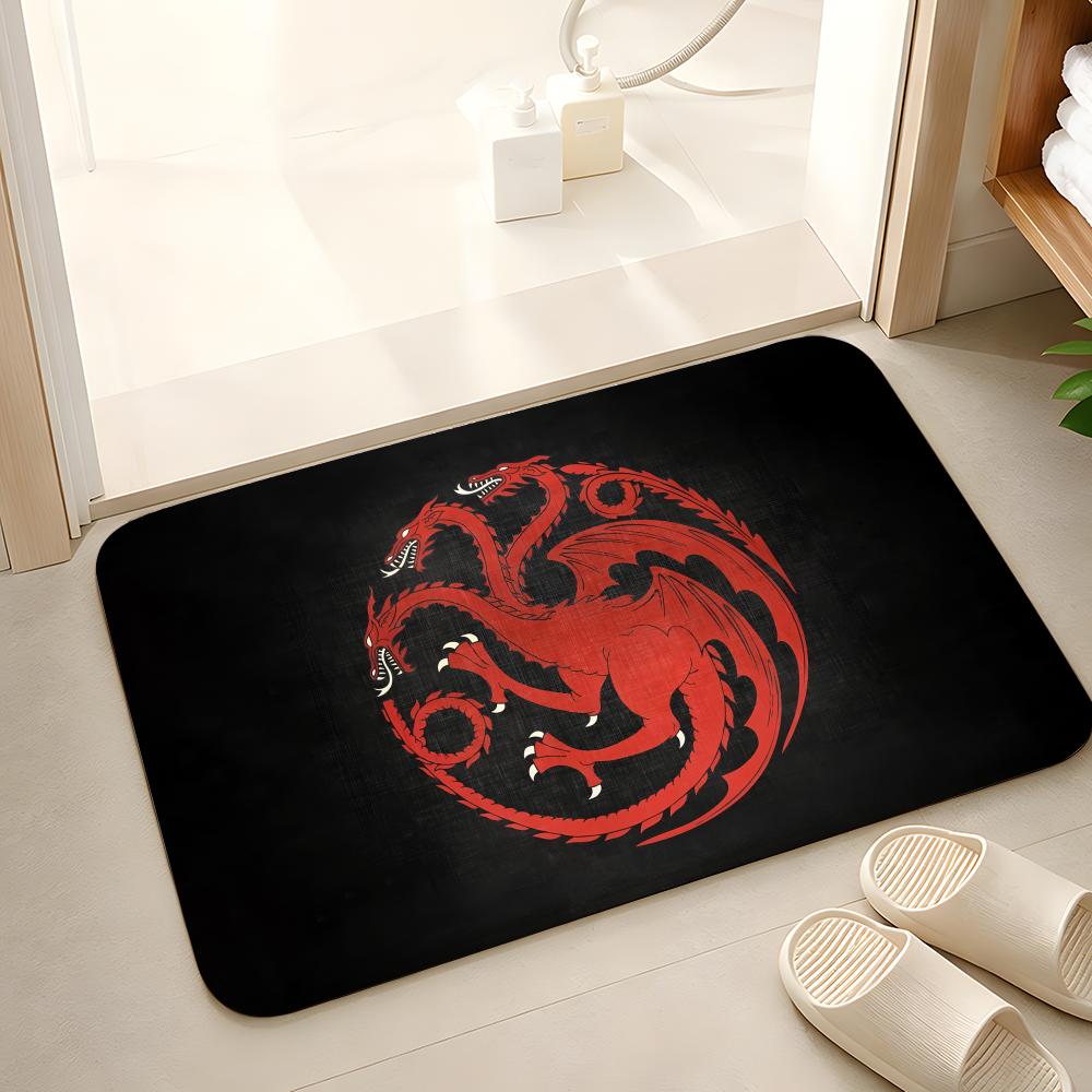 Popular TV series G-Game of T-Thrones Floor Mat Floor Mat Soft Flannel Non-Slip Door Rug for Living Room