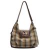 Cartoon puppy backpack bag women's new college plaid tote bag large-capacity shoulder bag