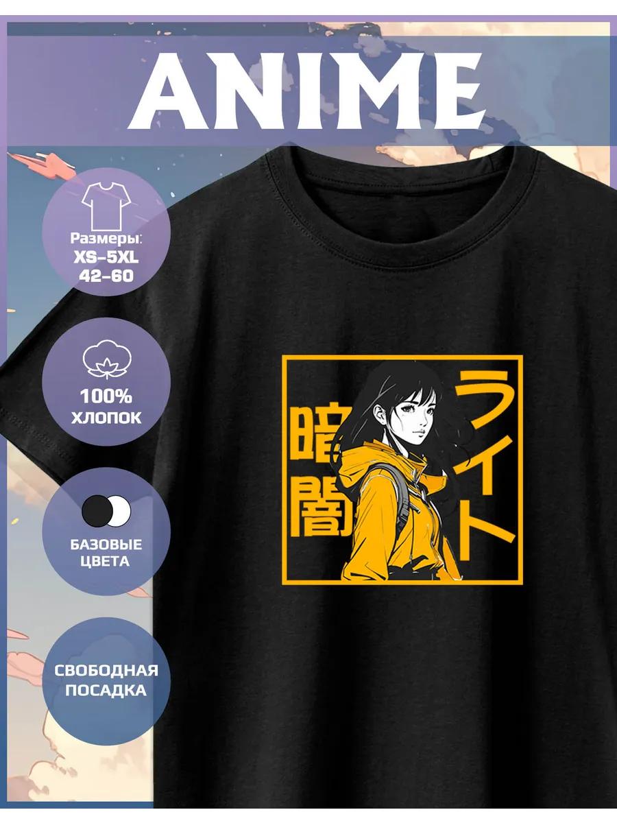Anime Print T-shirt 4XL