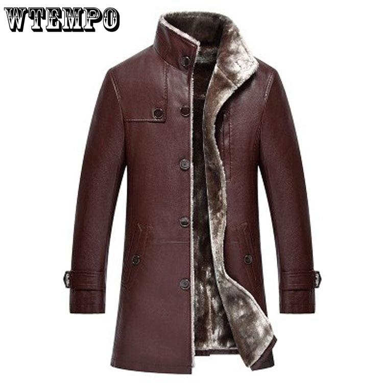 Lederjacke Herren Kleidung Wolle Liner Tops Winter Herren Schaffellmantel Plus Größe M-5XL