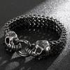 Kalen Vintage 18mm Skull Bracelets Shiny Matte Wolf Head Bracelet Wide Wristband Men's Party Jewelry Gift