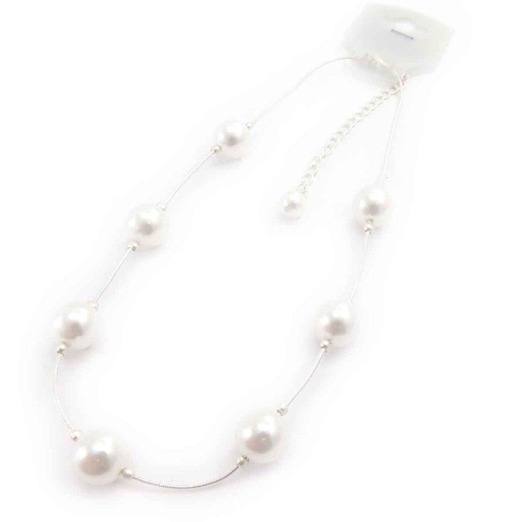 Les Trésors De Lily [J8460] - White 'Sissi' Necklace