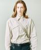 SSY Oblique Cover Loose Fit Cotton Shirt Cream