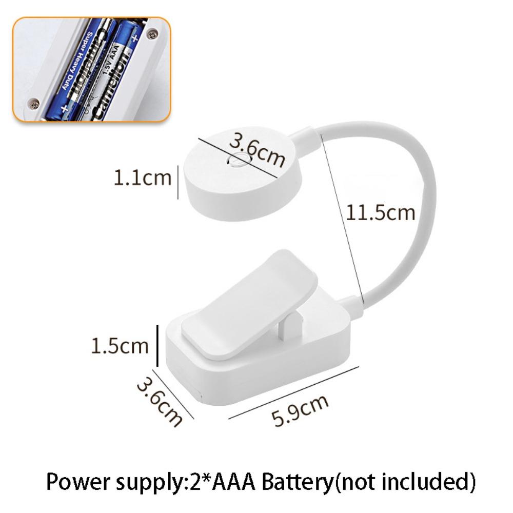 Folding Mini Clip Book Lamp USB Rechargeable LED Night Light 3 Modes Eye Protection Stepless Dimmable Flexible Bedroom Reading