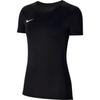 Dri-Fit Casual Soccer Solid Color Short Sleeve T-Shirt Women Tops Black BV6728-010