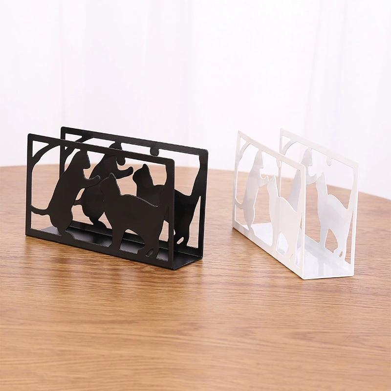 1Pc Elegant Iron Art Tissue Box Homestay Napkin Holder Kitchen Dining Tabletop Accessory For Home And Restaurant Use