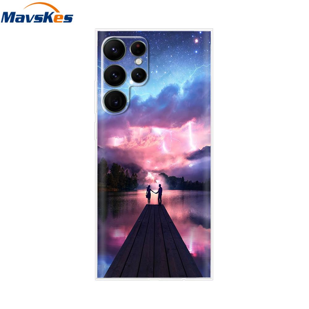 For Samsung Galaxy S22 Case S22 Ultra Transparent TPU Soft Silicon Cover For Samsung S22 Plus GalaxyS22+ Back Cases Phone Bumper