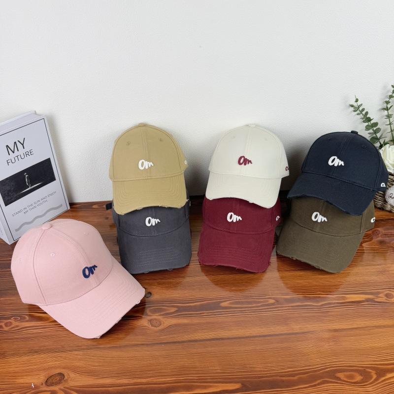 Fashion Casual Versatile Hard Top Baseball Cap Men'S And Women'S Spring And Summer Embroidery Letters Wide Brim Face Small Peaked Cap