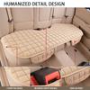 Autumn and Winter Car Seat Cushion Short Plush Plaid Thickened Warm Three-piece Seat Cushion No Backrest Front Row Back