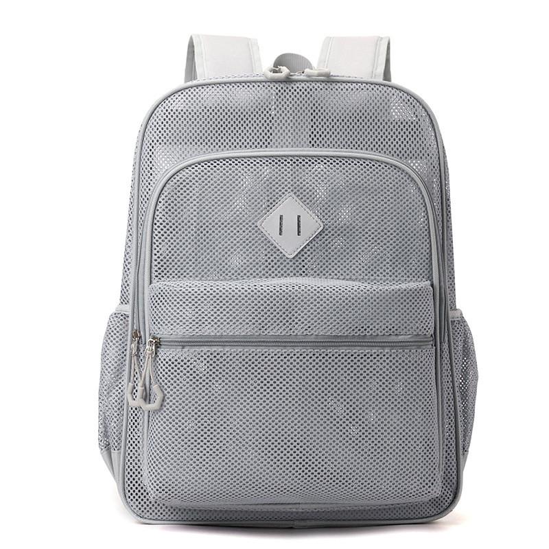 

Modern Mesh Laptop Backpack With Breathable Polyester For Students And Travel серый