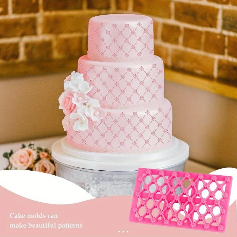 Plastic Cake Decorating Molds with Butterfly Lattice Hollow Embossing Designs for Fondant Cookies Biscuits and DIY Baking Tools