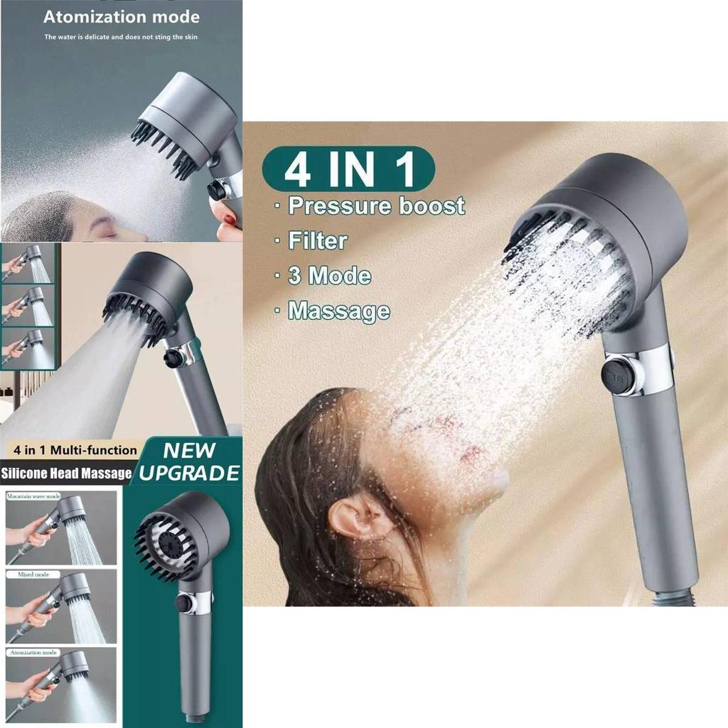 Modern Abs Handheld Shower Head Combo With Multiple Spray Functions And Mount