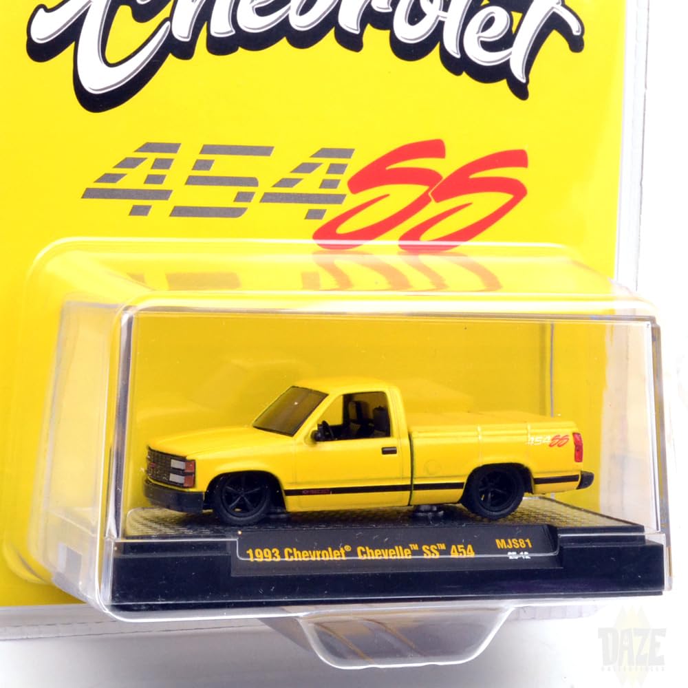 M2 MACHINES 1/64 Scale “MiJo Exclusive 1993 Chevrolet SS 454 Pickup (Yellow)”