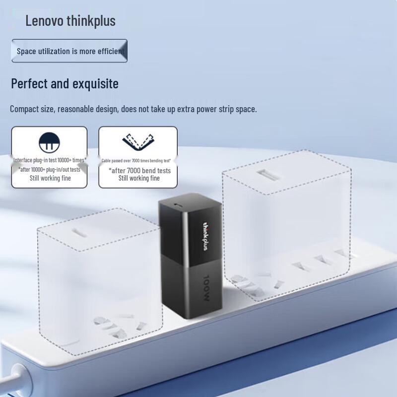 Lenovo Thinkplus 100W GaN USB-C Mini Power Adapter
