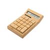 Bisofice Bamboo Desktop Solar Battery Dual Power Bamboo Electronic 18 Keys Calculator, 12-Digit, Type, & Powered, Supply, Texture, Calculator,