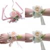 Wedding Rose Wrist Flower Bridal Ribbon Wrist Flower Party Floral Accessories