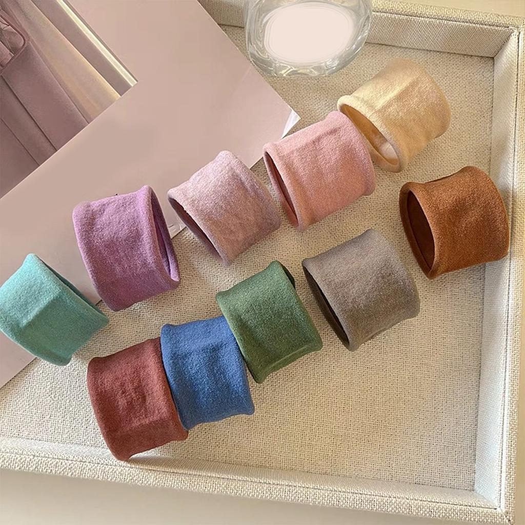 5Pcs Wide Slip Resistant Hair Ties For Women Gym Sports Seamless High Ponytail Elastic Bands Reusable Hair Accessories