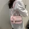 Retro Color Matching Bag Women's Messenger Bag New Simple and Versatile Portable Small Square Bag High-end Fashion Shoulder Women's Bag