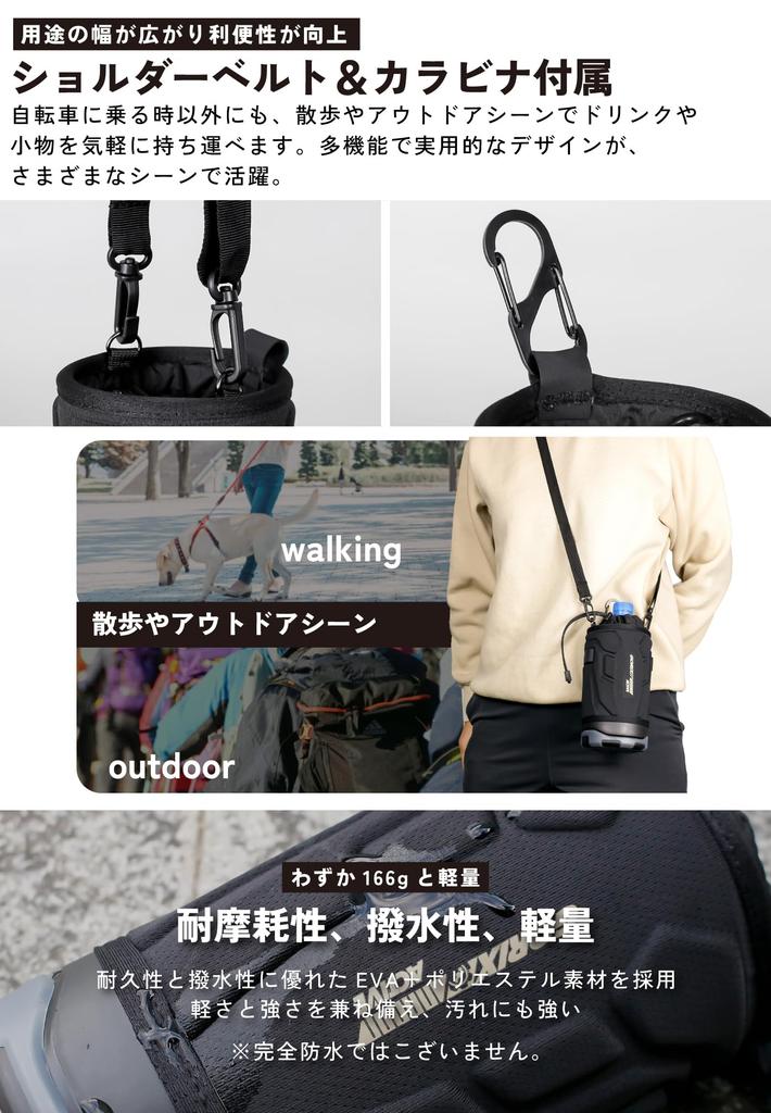 GORIX Handlebar Bag for Insulated with Drink Shoulder Bag with Stem Smartphone and Storage for Water Bottles and Other Small Ideal for Outdoor