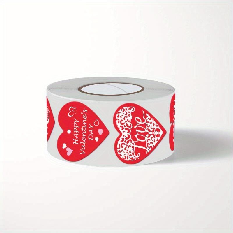 Valentine S Day Love Thank You Sealing Sticker Roll Gift Decoration Heart Shaped Self-adhesive Label Sealing Sticker