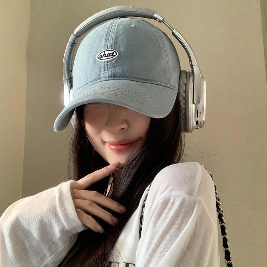Fashion Solid Color Baseball Hat for Women Summer Cotton Embroidery Adjustable Duck Tongue Cap Girls Female Outdoor Peaked Hat