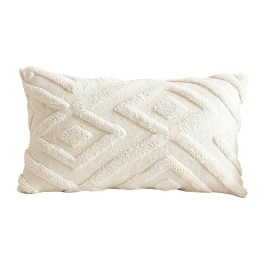 Rhombus Pattern Solid Color Pillowcase, Washable Throw Pillow Cover, Rectangle Square Cushion Cover for Home Living Room Bedroom Sofa Bed