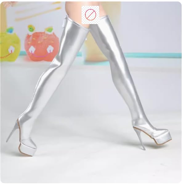 Figurine à l'échelle avec TBLeague Belle Femme Mode Bottes Super Longues et Tête Pas Tailles [TOYBARJAPAN] 1/6 Accessoire/Figurines Compatibles, Taille Standard