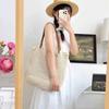 Large capacity straw woven tote bag women's new summer seaside leisure vacation woven beach bag shoulder armpit