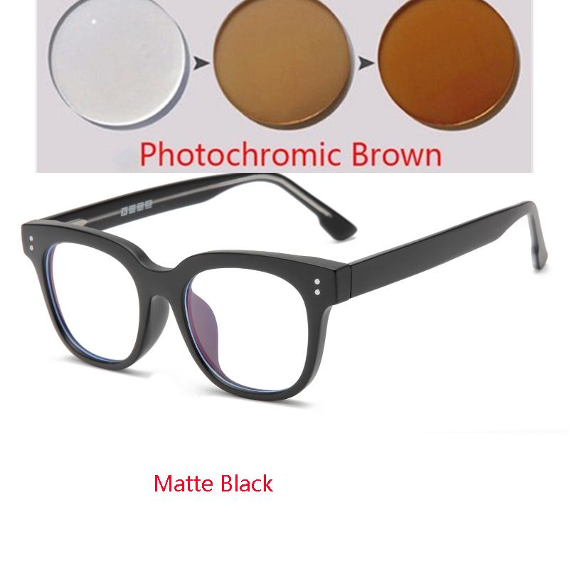 Anti Blue Rays Oval Prescription Glasses For The Nearsighted Women Men Myopia Photochromic Spectacles 0 -0.5 -0.75 To -6.0