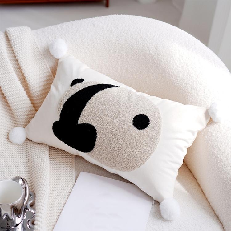 Cuddly Panda Pillow Case for Bedroom or Living Room Comfortable Sofa Pillowcase Removable Washable Cushion Cover