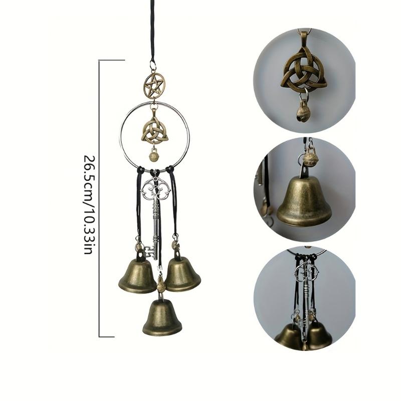 Witch Bells Protections Door Hangers Handmade Hanging Witch Bells Wiccan Magics Wind Chimes Doorknobs Witchcraft Decors
