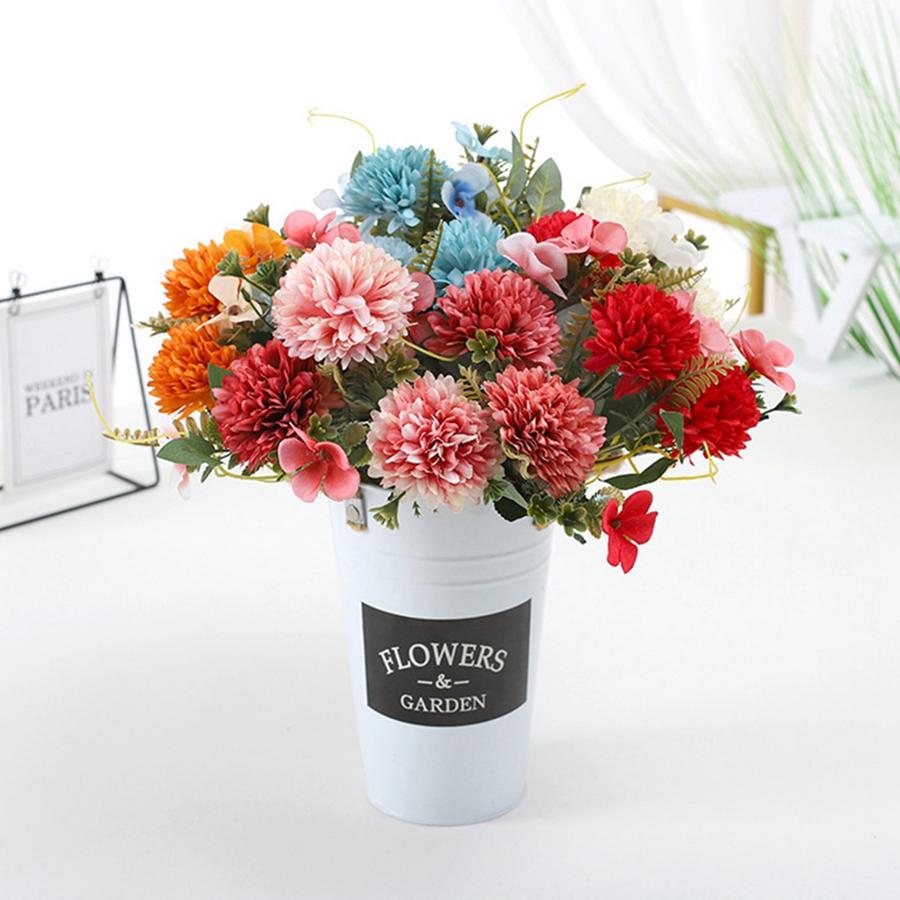 1/3Pcs Artificialflower Silk Ball Chrysanthemum Outdoor Garden Wedding Bridal Bouquet Home Rome Yard Wreath Festival Diy Gifts