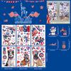 Yousheng 6Pcs Independence Day Static Stickers Easy to Apply Reusable Window Decals July 4th Indoor Outdoor Patriotic Decoration