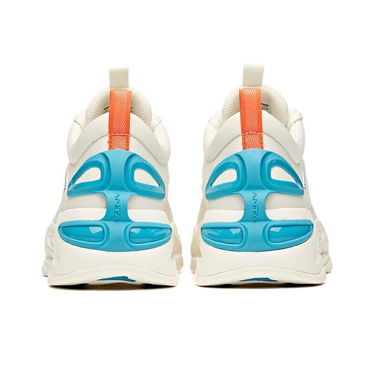 Anta X-Loop Technology Shock Absorption Non-Slip Wear-Resistant Breathable Low-Top Running Shoes Men Sneaker White Blue 912045552-4