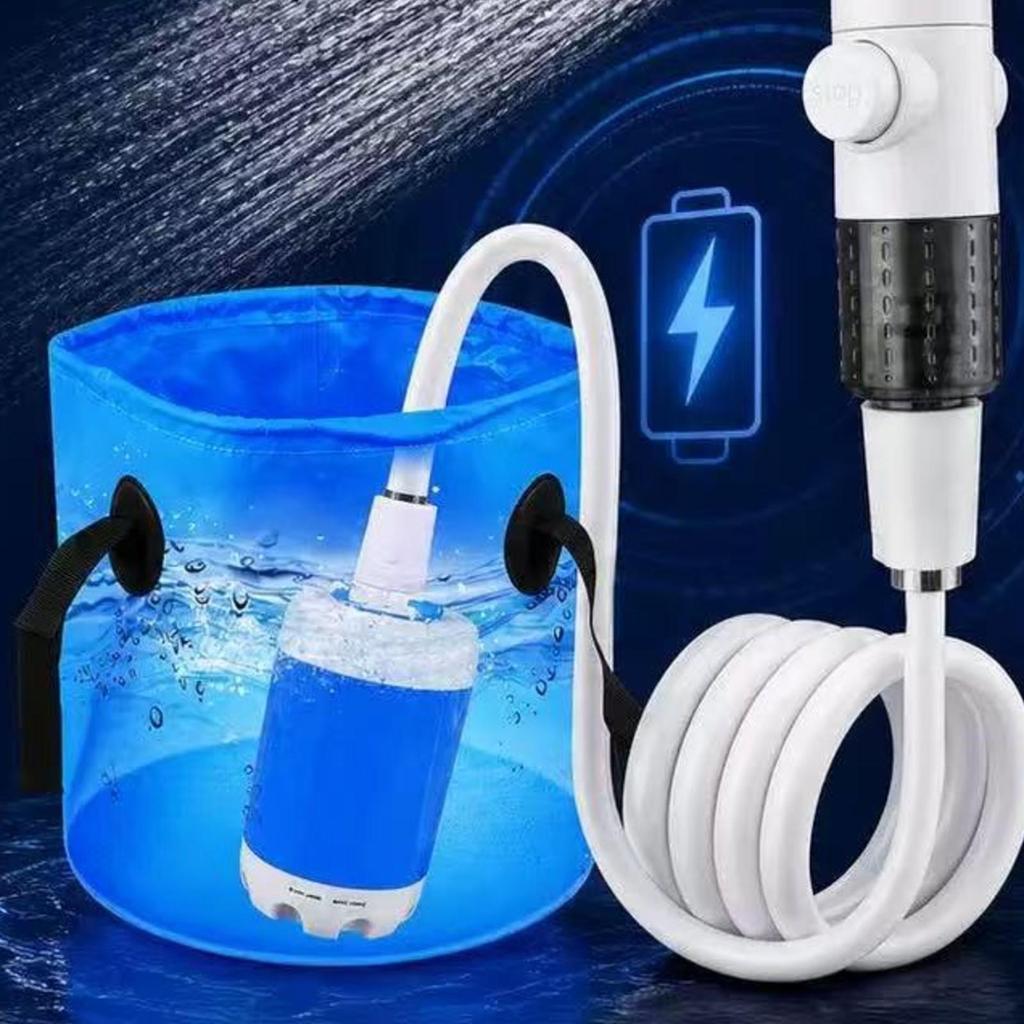 Pressure Adjustable Portable Electric Handheld Shower Lightweight USB