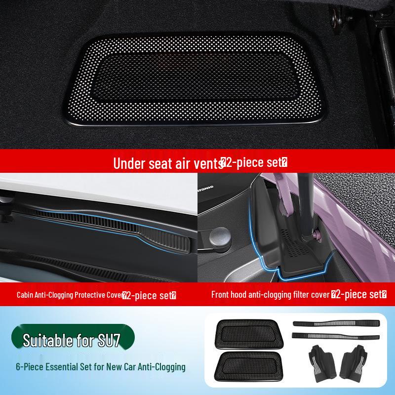 Xiaomi SU7/YU7 Under-Seat Air Vent Dustproof Net & Anti-Clog Cover for Car Interiors