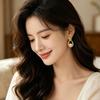 Elegant S925 Silver Water Drop Pearl Stud Earrings: Freshwater Pearl Design