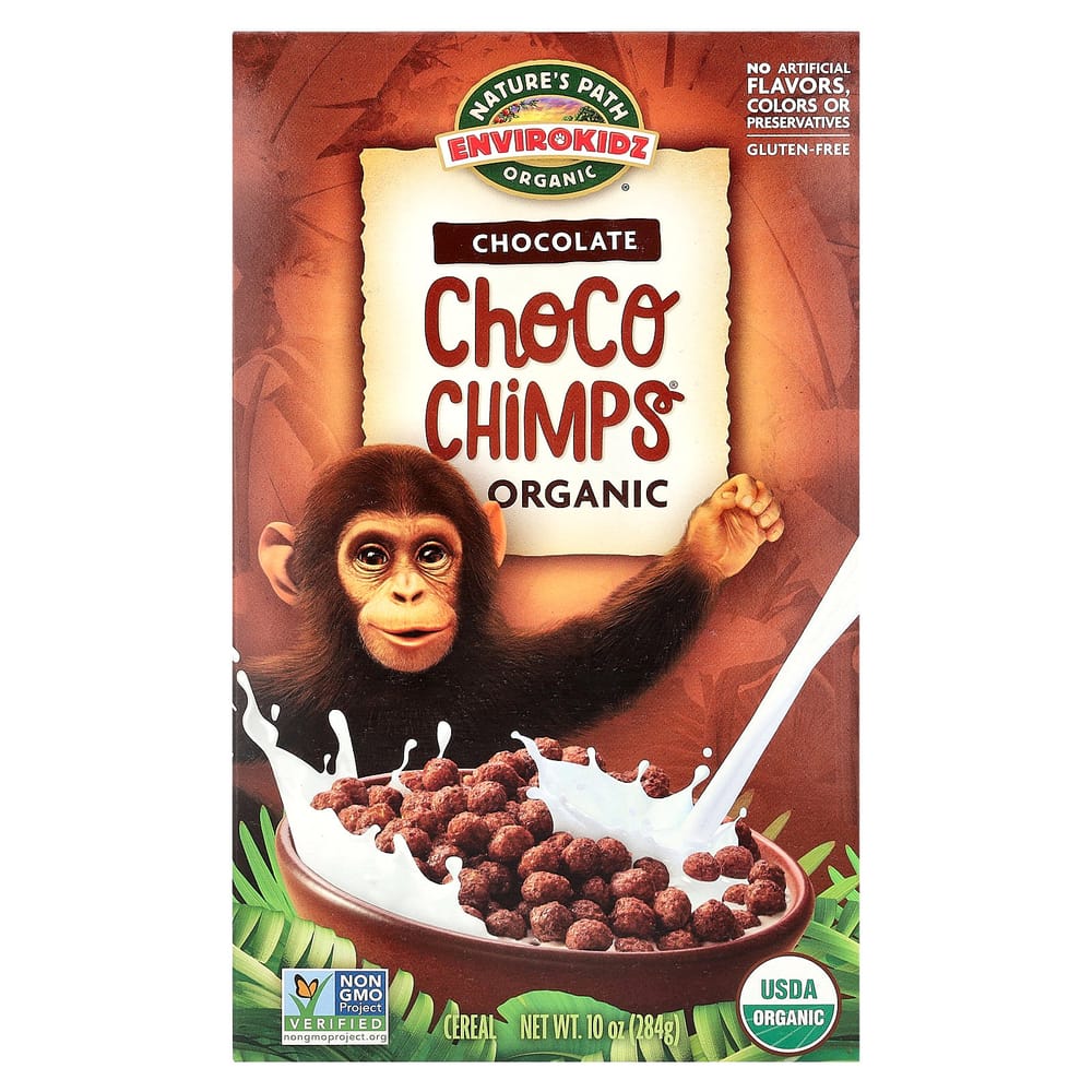 Natures Path Envirokidz Chocolate Choco Chimpanzee Cereal, 10 oz (284g)