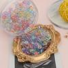 Perforated Transparent Round Acrylic Beads: Solid Color Crystal Resin Beads for DIY Beading Projects