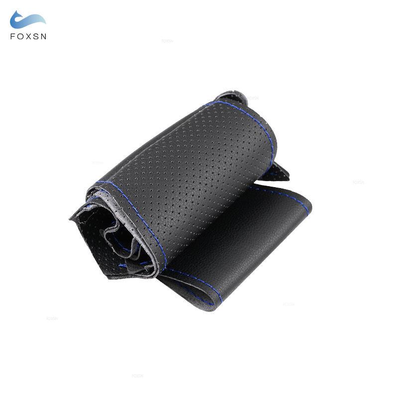 Perforated Microfiber Leather Car Accessories Interior Steering Wheel Cover Sticker Trim For Mazda 3 Axela CX-30 CX30