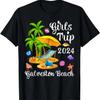 Girls Trip 2024 Palm Tree Sunset Texas Galveston Beach T-Shirt