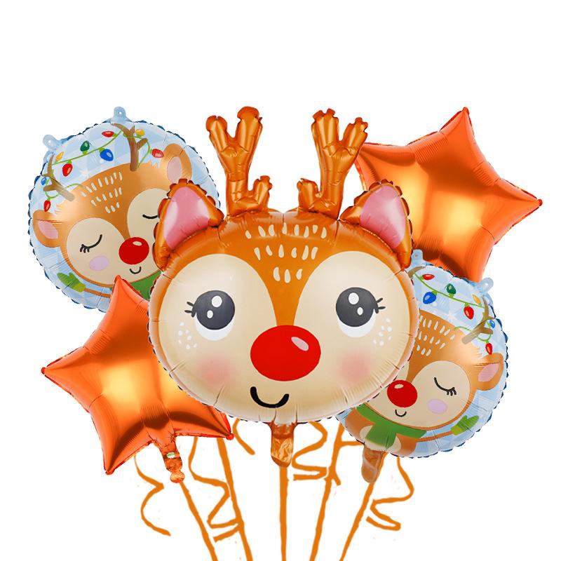 Weihnachtsballonanzug Weihnachtsmann Schneemann Elch Weihnachtsbaum DIY Weihnachts-Globos Kindergeschenke für Zuhause Neujahr 2024 Navidad Dekor