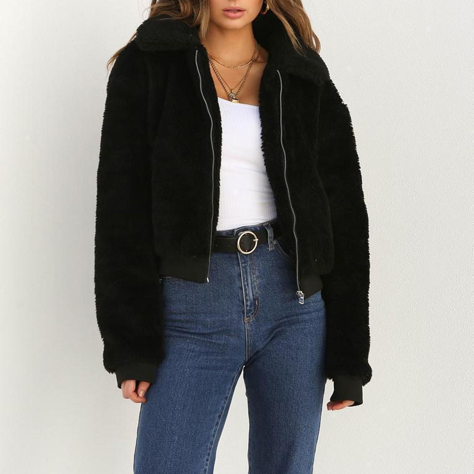 

Fashion Women High Collar Solid Casual Sleeve Pullover Blouse Long Sleeve Blouse Coat S чорний