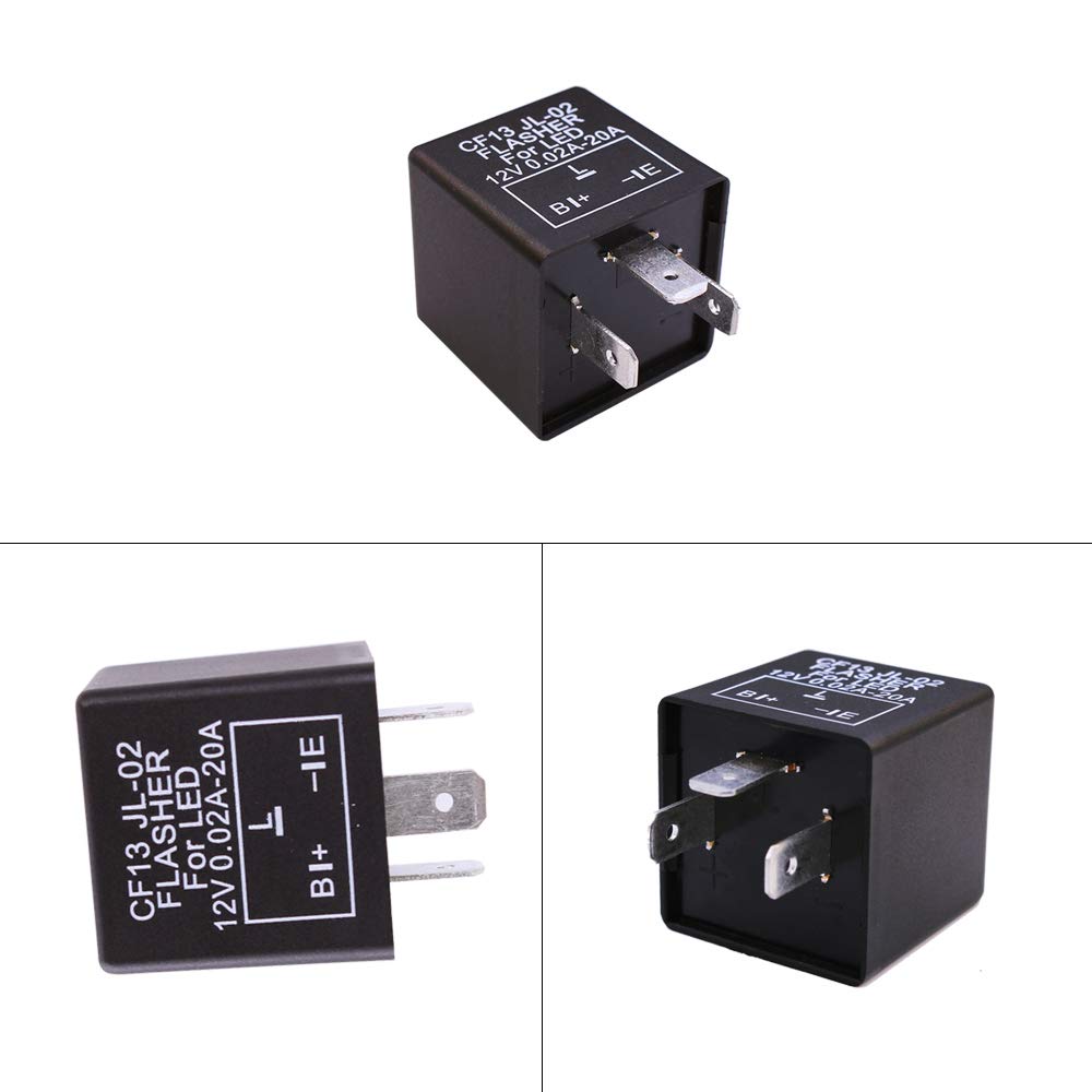 HUIQIAODS IC Turn Signal Relay for Motorcycles and Cars, Compatible