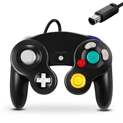 FIOTOK Gamecube Classic Káblový ovládač pre Wii Nintendo Gamecube ovládač, (čierna)