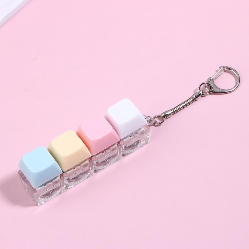 Stress Relief Fidget Keychain Keyboard Keycap DIY Clicker Toy 1PC Handheld Gadget for Work Study Travel School