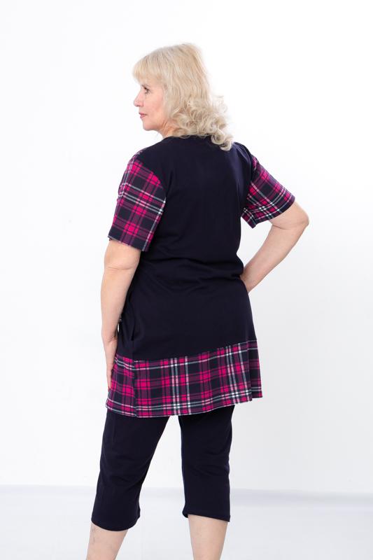 Set – Women's Cotton Tunic & Capri Pants, Breathable Homewear, Summer, 8056-005-33 HC