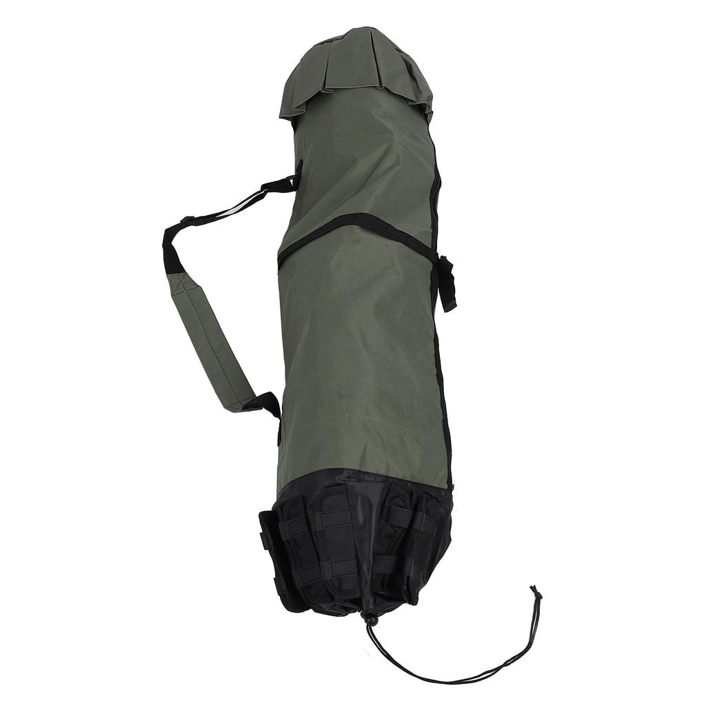Sac pour Cannes à Pêche Forme Cylindrique Tissu Oxford 600D Résistant à l'Eau Antichoc Portable Sac de Rangement pour Cannes à Pêche pour Ligne de Pêche Appâts Équipement de Pêche